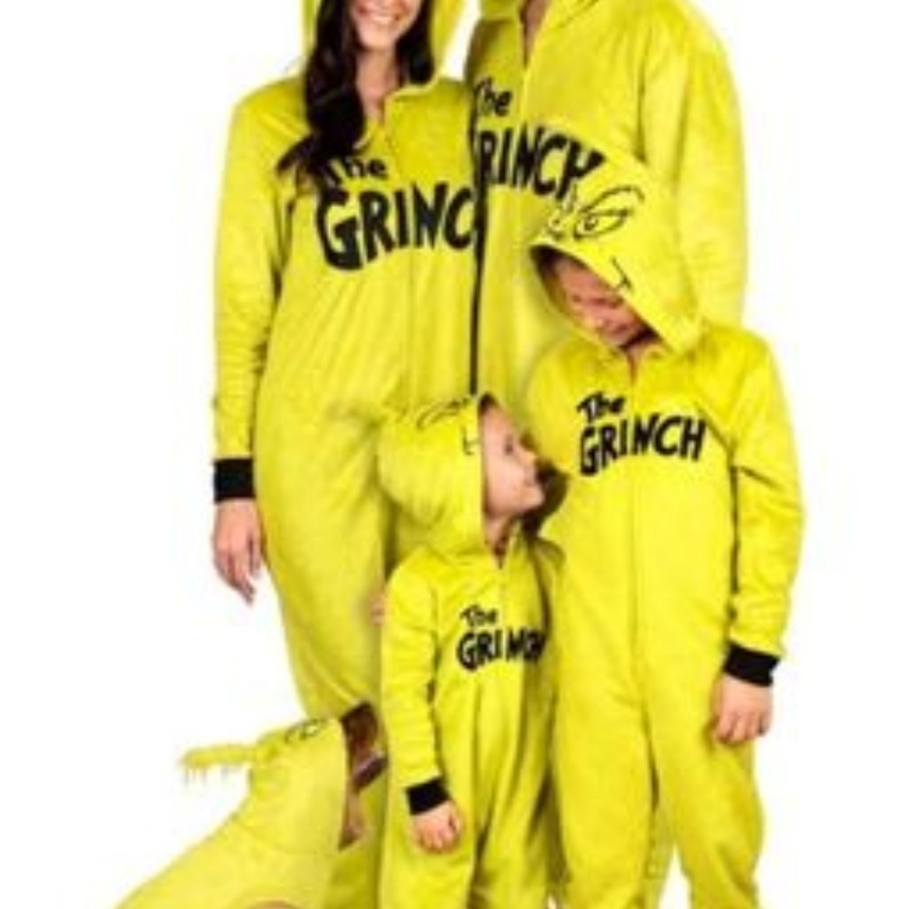 Grinch woman Onesie for 45 dollars and mens x large 45 dollars